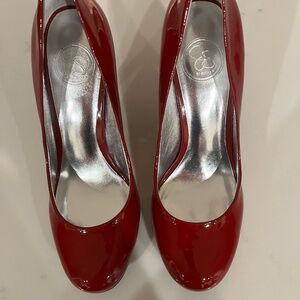 Jessica Simpson "Oscar" Red Patent Leather High Heels, size 8 1/2